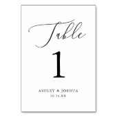 Eenvoudige Rustieke Calligrafie Zwart Witte Trouwd Kaart (Achterkant)