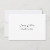 Eenvoudige Rustieke Cross Baptism RSVP-kaart RSVP Kaartje (Achterkant)