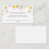 Eenvoudige rustieke Daisy Luier Raffle Enclosure K Informatiekaartje (Voorkant / Achterkant)