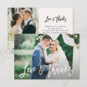 Eenvoudige rustieke dank u trouwfoto kaart (Voorkant / Achterkant)