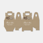 Eenvoudige rustieke faux kraft papier bruiloft gun bedankdoosjes (Uitgevouwen)