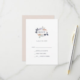Eenvoudige rustieke Floral RSVP-kaart RSVP Kaartje