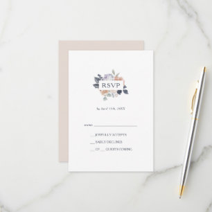 Eenvoudige rustieke Floral RSVP-kaart RSVP Kaartje