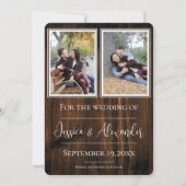 Eenvoudige Rustieke Foto Bewaar de Datum Save The Date (Achterkant)