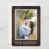 Eenvoudige Rustieke Foto Bewaar de Datum Save The Date (Voorkant)