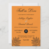 Eenvoudige rustieke gebrande Sinaasappels bladeren Kaart (Voorkant)