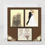 Eenvoudige rustieke glitter houten bruiloft kaart (Achterkant)