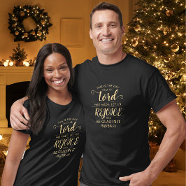 Eenvoudige rustieke gouden bijbel vers Christelijk T-shirt