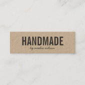 Eenvoudige rustieke handgemaakte sociale media kra mini visitekaartje (Voorkant)