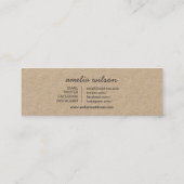 Eenvoudige rustieke handgemaakte sociale media kra mini visitekaartje (Achterkant)