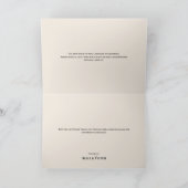 Eenvoudige rustieke Herfst Beige bruiloft dank u k Bedankkaart (Binnen)