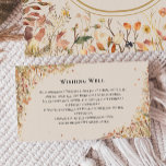 Eenvoudige rustieke Herfst Beige bruiloft die goed Informatiekaartje<br><div class="desc">Deze eenvoudige rustieke Herfst Beige Wedding Wishing Well Enclosure Kaart design heeft een tijdloos neutraal basispalet van beige en goud met delicaat gedempte kleurrijke versieringen van gouden takken en mooie herfstbloemen met zacht vallende bladeren in rood, koper, stoffig roos, verbrand sinaasappel, terracotta en de volle herfst kleur bloeien. Deze botanische...</div>