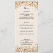 Eenvoudige rustieke Herfst Beige bruiloft Flat Men Menu (Voorkant)