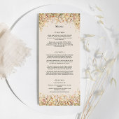 Eenvoudige rustieke Herfst Beige bruiloft Flat Men Menu