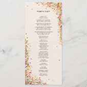 Eenvoudige rustieke Herfst Beige bruiloft Flat Programmakaart (Achterkant)