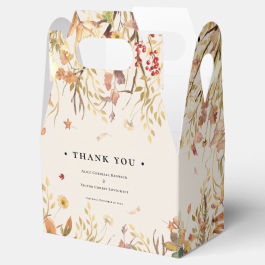 Eenvoudige rustieke Herfst Beige bruiloft gunst do Bedankdoosjes (Geopend)