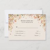 Eenvoudige rustieke Herfst Beige bruiloft Monogram RSVP Kaartje (Voorkant)
