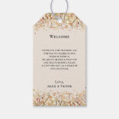 Eenvoudige rustieke Herfst Beige bruiloft Welkom Cadeaulabel (Voorkant)