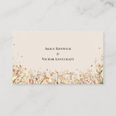 Eenvoudige rustieke Herfst Beige Entree keuze Flat Plaatskaartje (Achterkant)