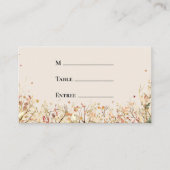 Eenvoudige rustieke Herfst Beige Entree keuze Flat Plaatskaartje (Voorkant)