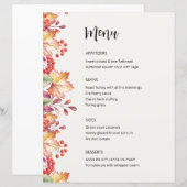 Eenvoudige rustieke Herfst Border Thanksgiving Din (Voorkant / Achterkant)