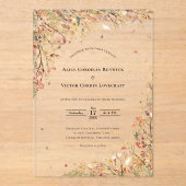 Eenvoudige rustieke herfst bruiloft acryl uitnodigingen (Voorkant)