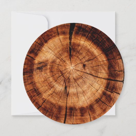 Eenvoudige rustieke hout boom schors bruiloft save the date (Achterkant)