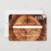 Eenvoudige rustieke hout gesneden plak hout graan  RSVP kaartje (Voorkant)