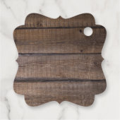 Eenvoudige rustieke houten bruiloft dank u Favor T Bedankjes Labels (Achterkant)