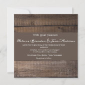 Eenvoudige rustieke houten kalligrafie bruiloft ui kaart (Voorkant)