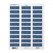 Eenvoudige rustieke huis blauwdruk blauw retouradr etiket (Full Sheet)