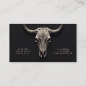 Eenvoudige rustieke Koe schedel zuidwestelijk West Visitekaartje (Achterkant)