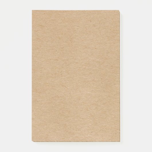 Eenvoudige Rustieke Kraft Boho Post-it® Notes (Voorkant)