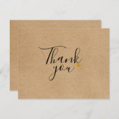Eenvoudige rustieke Kraft Business Dank u kaart (Voorkant / Achterkant)