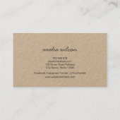 Eenvoudige rustieke Kraft Loyalty Kaart (Achterkant)