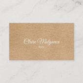 Eenvoudige rustieke Kraft Professional Visitekaartje