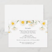 Eenvoudige Rustieke Margriet Bloemen Details Kaart (Voorkant / Achterkant)