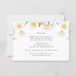 Eenvoudige Rustieke Margriet Bloemen Details Kaart