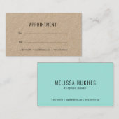 Eenvoudige Rustieke Moderne Afspraakkaart Visitekaartje (Voorkant / Achterkant)