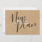 Eenvoudige Rustieke Nieuwe Plan Wijzig de Datum Ui Save The Date (Voorkant)