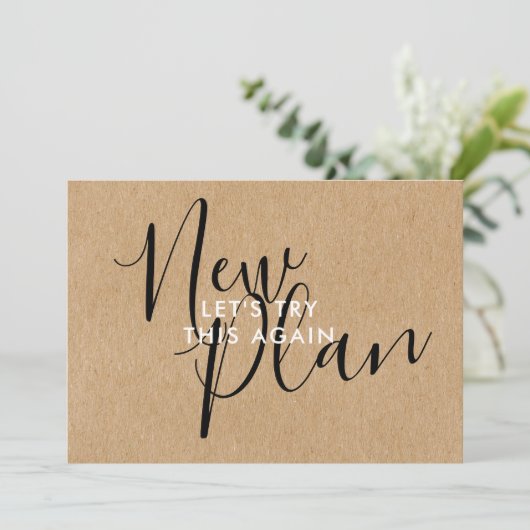 Eenvoudige Rustieke Nieuwe Plan Wijzig de Datum Ui Save The Date (Staand voorkant)