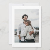 eenvoudige rustieke script save the date kaart (Achterkant)