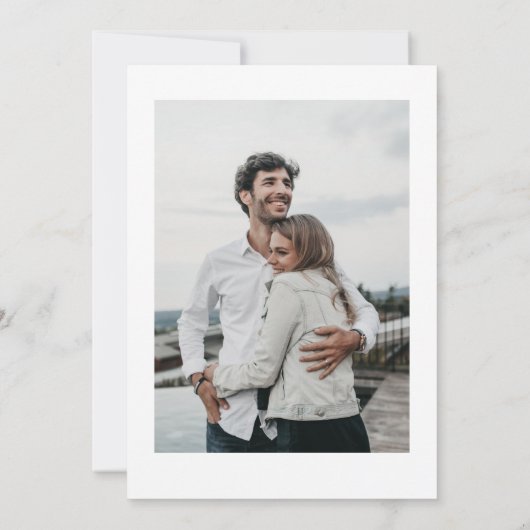 eenvoudige rustieke script save the date kaart (Achterkant)