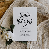 eenvoudige rustieke script save the date kaart