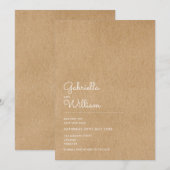 Eenvoudige Rustieke Script Save the Date Kaart (Voorkant / Achterkant)