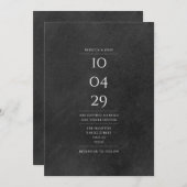 Eenvoudige rustieke speciale datum krijtbord bruil kaart (Voorkant / Achterkant)