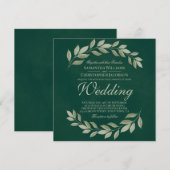 Eenvoudige rustieke tuin bladeren smaragdgroene br kaart (Voorkant / Achterkant)