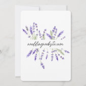 Eenvoudige rustieke Waterverf Lavendel bruiloft Kaart (Achterkant)
