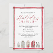 Eenvoudige rustieke Waterverf vakantie open huis r Kaart (Voorkant)