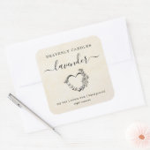 Eenvoudige rustieke zelfgemaakte kaars Sticker lab (Envelop)